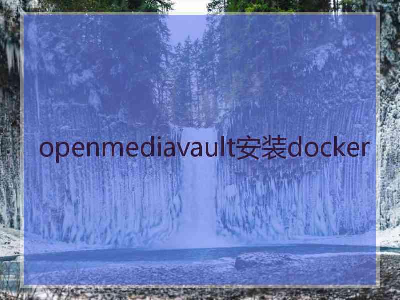 openmediavault安装docker